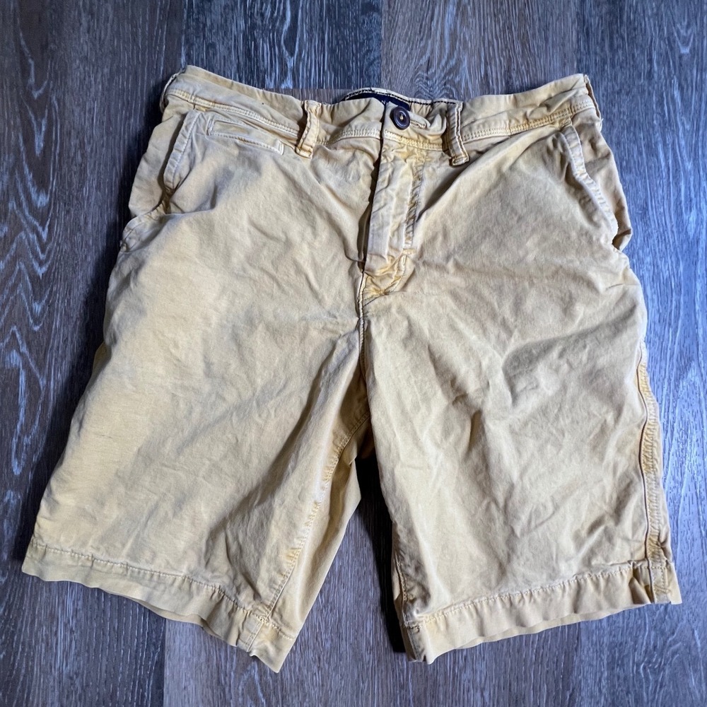 American Eagle‎ Chino Shorts Mens 29 Yellow Next Level Flex Classic Fit Stretch